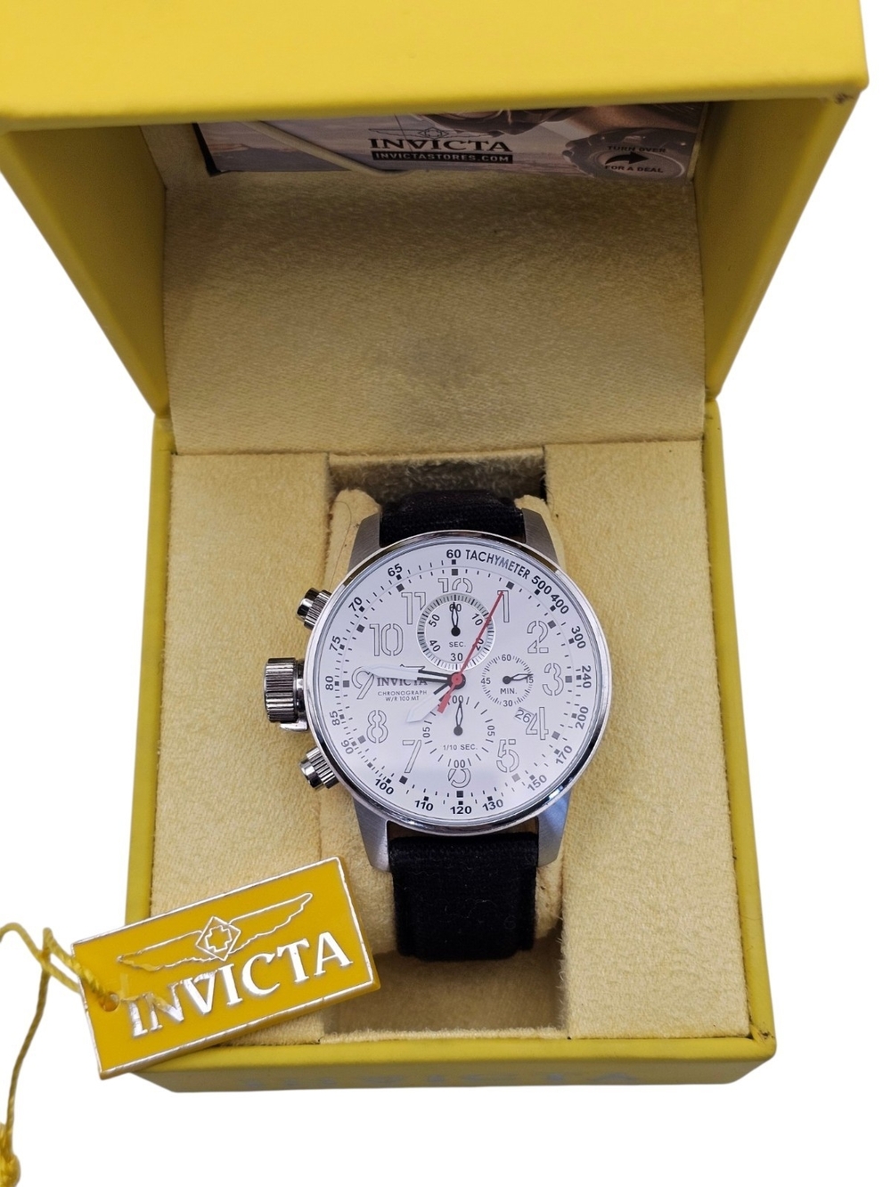 Invicta Men’s Black Strap Chronograph Watch - Model 1514